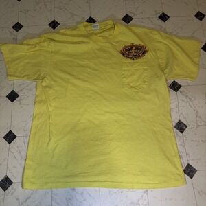 Ron Jon Surf Shop Graphic Pocket T-Shirt Yellow Men's XL